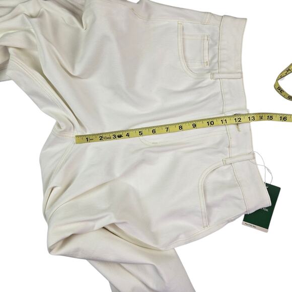 NWT Halara Flex High Waist Rolled Hem Wide Leg Stretchy Knit Jeans Size Medium - Picture 4 of 6